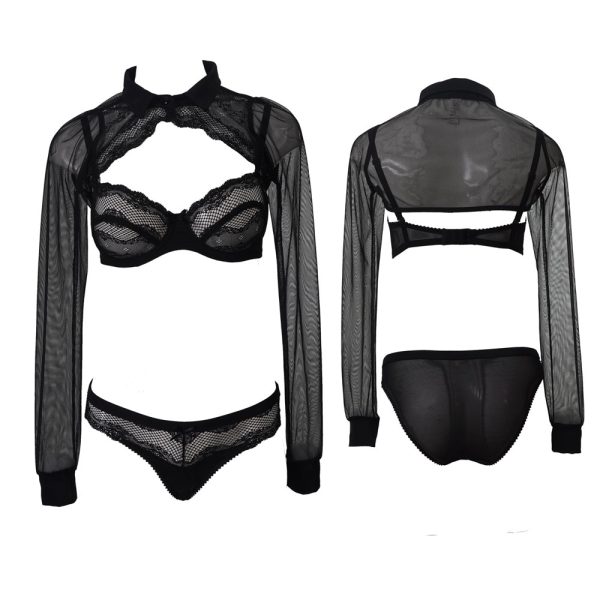 ست شورت و سوتین دکلته رویه گیپور برندآنیل 1_ Anil