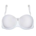 سوتین دکلته زنانه NBB مدل 3616 با کاپ نرم و بند شفاف مناسب لباس‌های دکلته