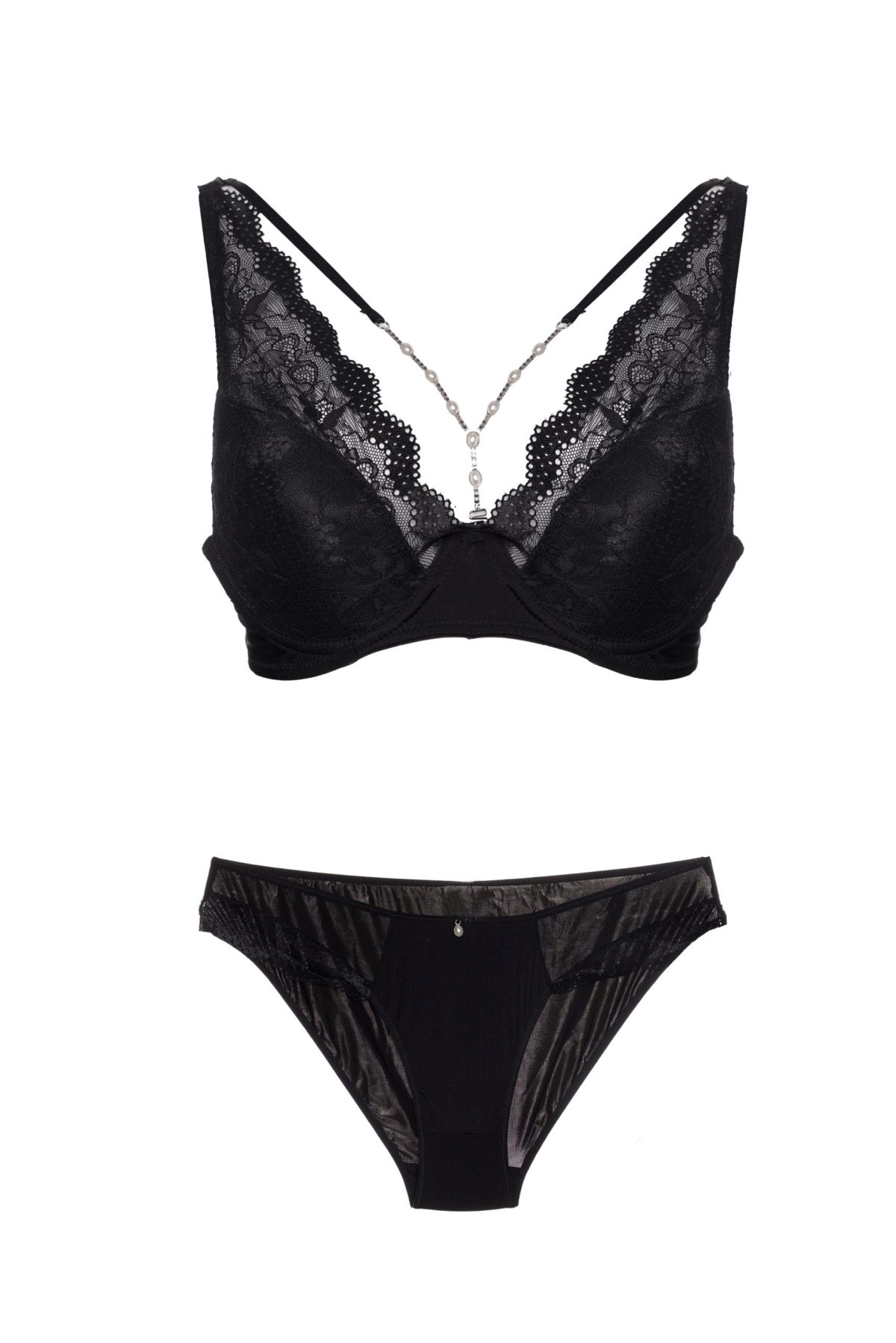 ست شورت و سوتین کم لایه رویه گیپور برند آنیل Anil-2