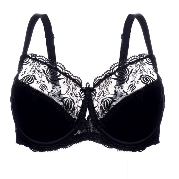 سوتین مینی مایزر مشکی آنیل مدل 3635 با طراحی گیپور و فرم دهی طبیعی ترک اصل