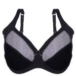 سوتین زنانه Anil مدل 3696 در رنگ مشکی با تور ظریف و طراحی فرم‌دهی طبیعی، مناسب استفاده روزانه