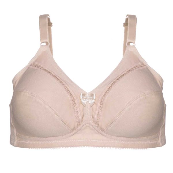 تصویر سوتین زنانه بدون اسفنج و بدون فنر آنیل مدل 3714 رنگ کرم، طراحی راحت و طبیعی