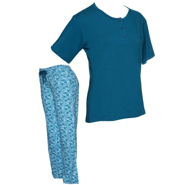 بلوز شلوار نیمه آستین گیاهی برند آیدوگان Aydogan-1