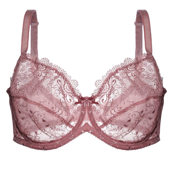 سوتین گیپوردار مینی‌مایزر صورتی آنیل مدل 3634 با فرم طبیعی و طراحی زنانه