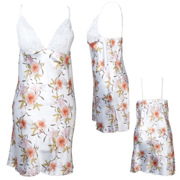 لباس خواب ساتن گلدار فانتزی برندلاریس1- Laris