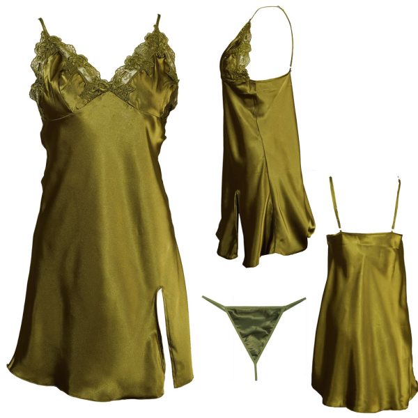 لباس خواب ساتن و گیپور برند دنیز گولو1_ DENIZGULU