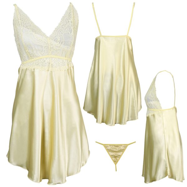 لباس خواب ساتن و گیپور دنیز گولو1_ DENIZGULU