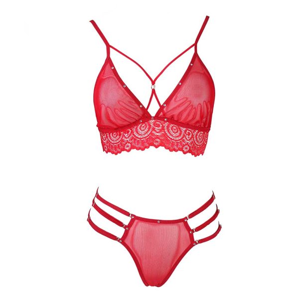 ست شورت و سوتین فانتزی تمام گیپور برند دنیزگولو1- DENIZGULU