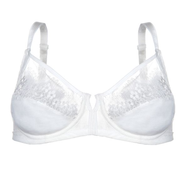 سوتین گیپور و توری شیری زنانه مدل 11400 گالی پولی با طراحی مایزر