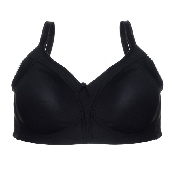 سوتین زنانه yeniinci مدل 1910 بدون فنر با طراحی ساده وپارچه لطیف مشکی