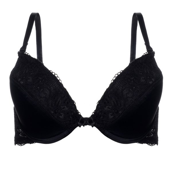 سوتین زنانه فنردار و اسفنجی مشکی مدل NBB